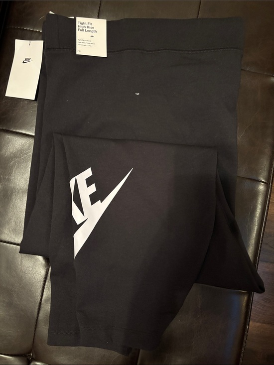 Nike Pants - Nike Women Black Leggings with White Swoosh